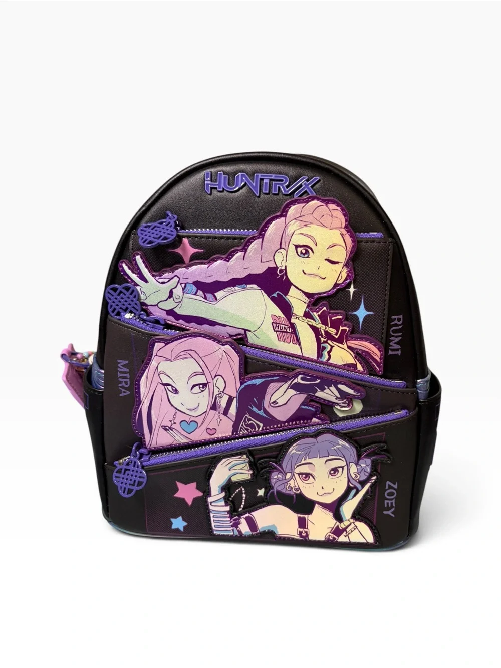 Loungefly K-Pop Demon Hunters Huntrix Mini Backpack & Wallet Set With Bag Charm